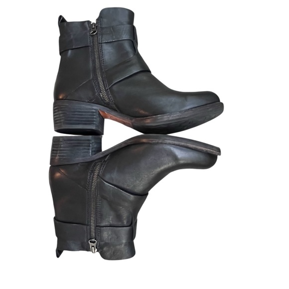 Kork Ease Maxine Leather Buckle Ankle Zip Boots — Size 39/US 8 - Picture 7 of 12